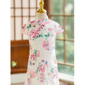 H女童旗袍短袖中国风连衣裙2235#qh