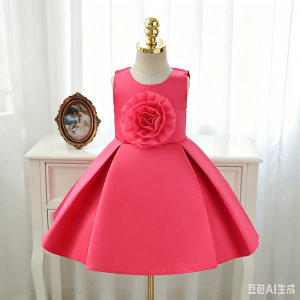 H女童蝴蝶结无袖连衣裙A25003#qh