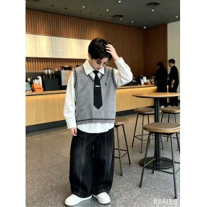 OT男童欧美风小领带三件套