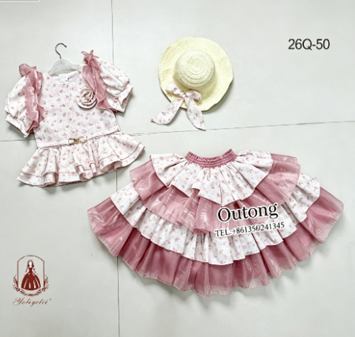 OT女童套装裙&草帽&26Q-50#