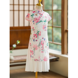 H女童旗袍短袖中国风连衣裙2235#qh
