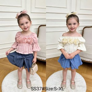 WG女童可爱短袖套装SS37#