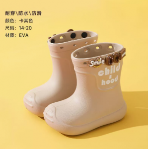男女童高筒软底雨鞋防水防滑长筒雨靴