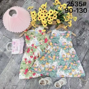 儿童连衣裙棉布碎花裙夏季无袖长裙