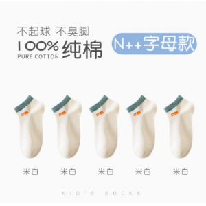 春夏季薄款 100% 全棉儿童网眼短袜超薄透气男女童袜子